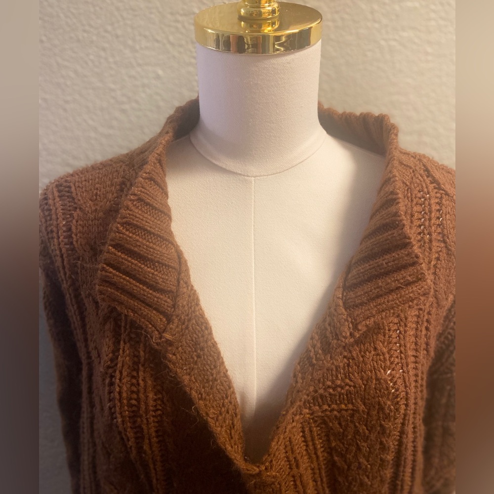 MISSLOOK Warm Brown Knit Cardigan
